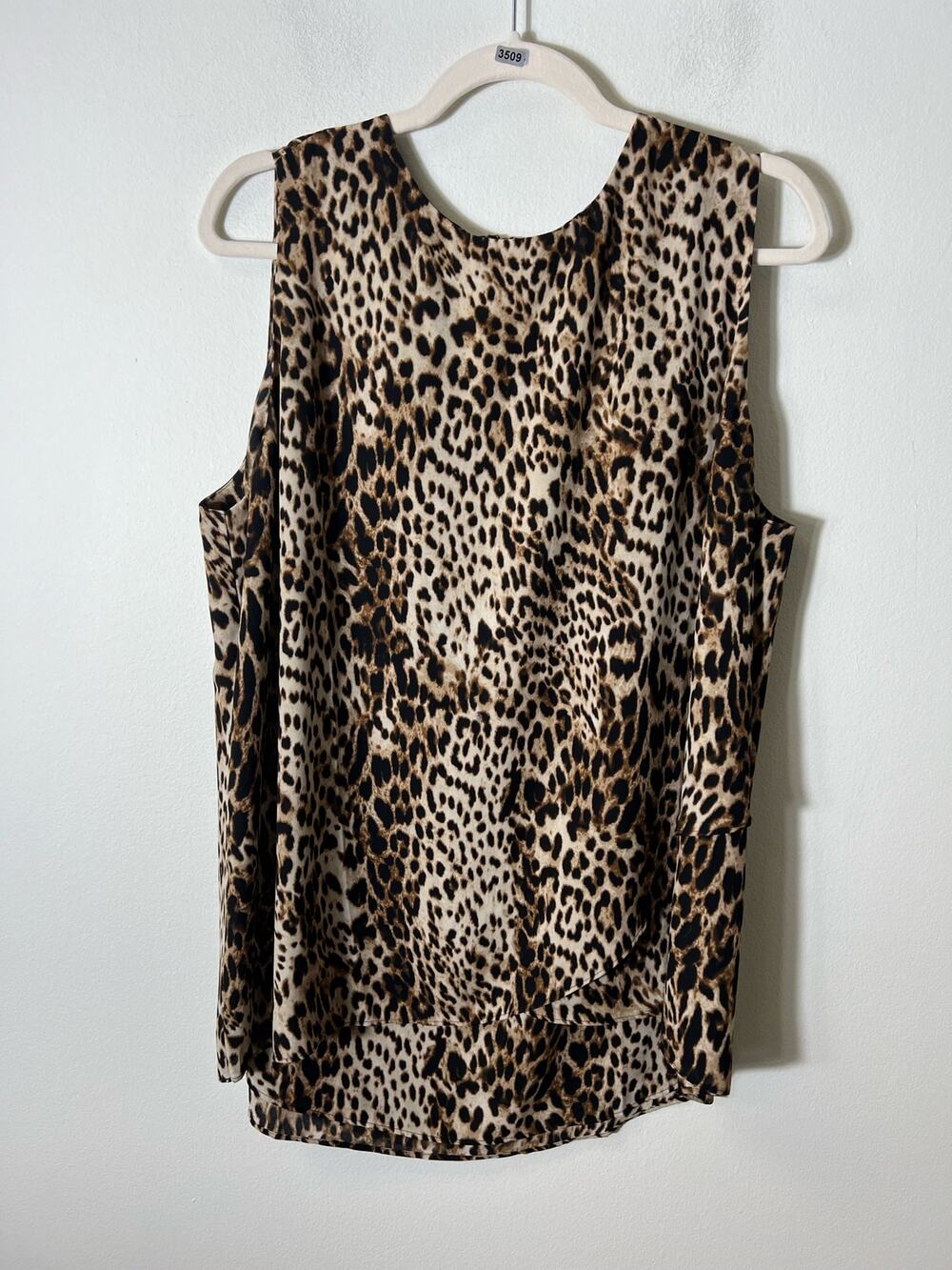 Chico's Brown Leopard Print Sleeveless Tank Sz 3